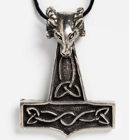 AZ1034 Silver Dainty Viking Hammer Necklace