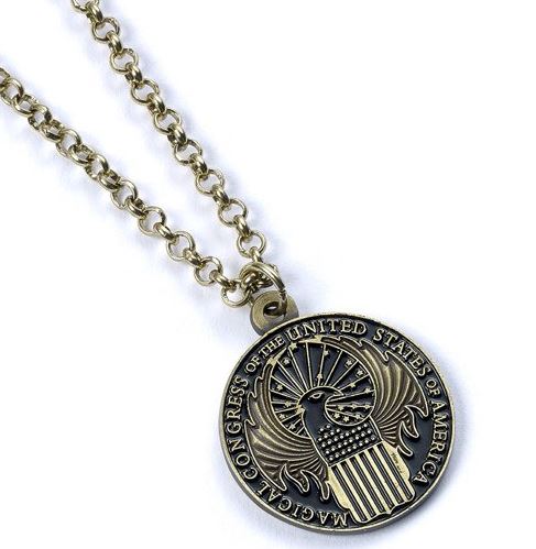 AZ456 Gold Magical Congress of The United States of America Necklace with FREE EARRINGS