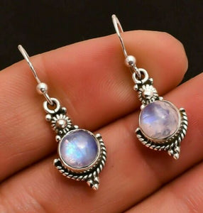 E1807 Silver Opal Vintage Style Earrings - Iris Fashion Jewelry