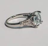 R480 Silver Round Gemstone Ring - Iris Fashion Jewelry