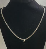 AZ1537 Silver Thick 24" Chain Necklace with Clasp