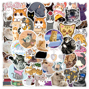 ST05 Playful Cats Stickers 20 Pieces - Iris Fashion Jewelry