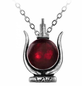 AZ718 Silver Red Egyptian Goddess Necklace with FREE EARRINGS