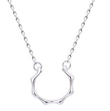 AZ1069 Silver Dainty Necklace with Free Earrings