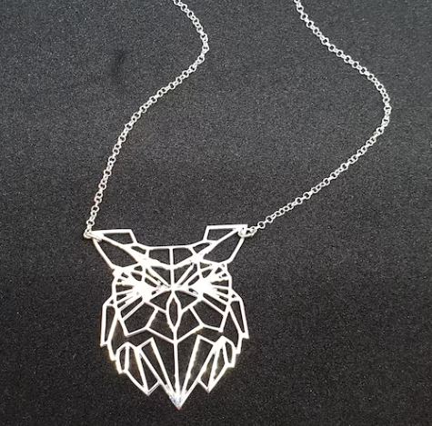 N56 Silver Cutout Owl Necklace with Free Earrings - Iris Fashion Jewelry