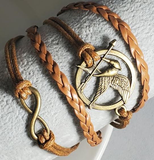 B782 Brown Bird Infinity Layer Leather Bracelet - Iris Fashion Jewelry