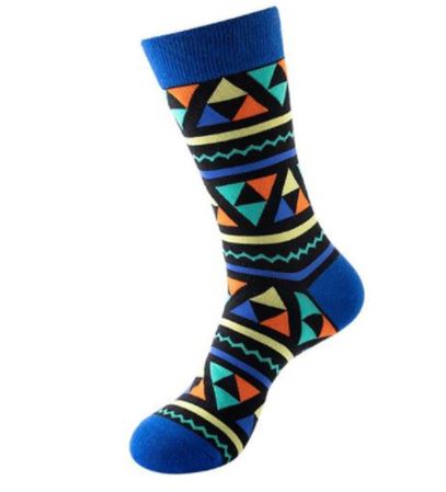 SF992 Royal Blue Festive Triangle Socks - Iris Fashion Jewelry