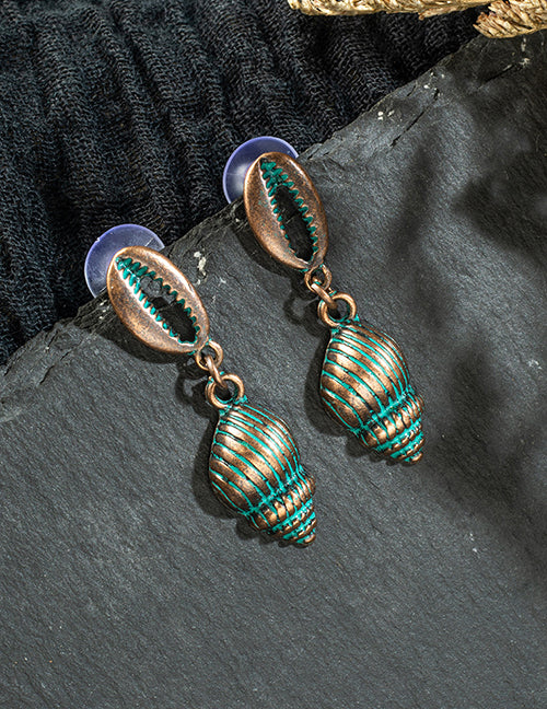 E1649 Bronze Sea Shell Earrings - Iris Fashion Jewelry