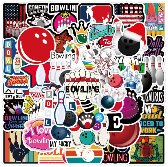ST39 Bowling 20 Pieces Assorted Stickers