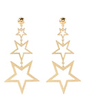 E892 Gold Cutout Star Earrings - Iris Fashion Jewelry