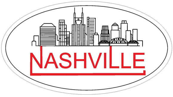 ST-D3716 Nashville Oval Bumper Sticker