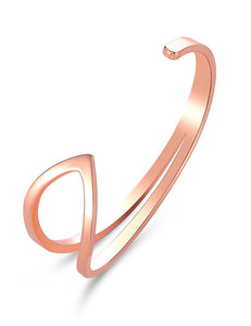 B1049 Rose Gold Open C Shape Bracelet - Iris Fashion Jewelry