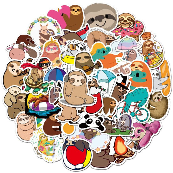 ST36 Sloth 20 Pieces Assorted Stickers