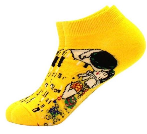 AZ737 Yellow The Kiss Low Cut Socks