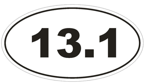 ST-D132 13.1 Marathon Oval Bumper Sticker