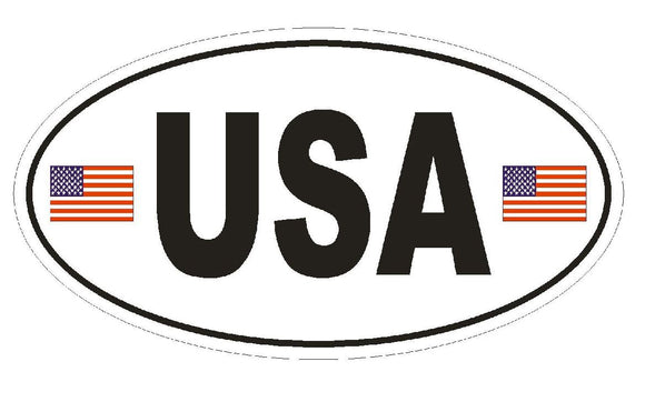 ST-D807 USA Oval Bumper Sticker