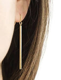 E921 Gold Vertical Bar Earrings - Iris Fashion Jewelry