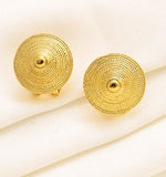AZ1579 Gold Pagoda Hat Earrings