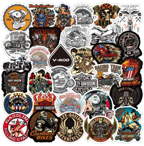 ST50 Motorcycle 20 Pieces Assorted Stickers