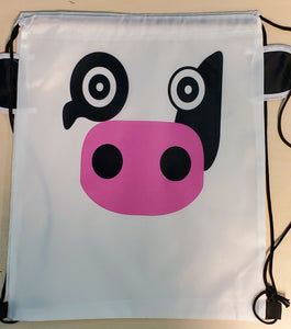 L141 Cow Drawstring Bag Backpack - Iris Fashion Jewelry
