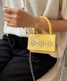 PB51 Mini Yellow Rivet Accent Wallet Purse - Iris Fashion Jewelry
