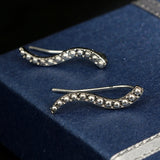 E441 Silver Decorated Crawler Earrings - Iris Fashion Jewelry