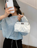 PB16 White Pearl Accent Shoulder Bag - Iris Fashion Jewelry