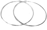 E186 Silver Large 4" Hoop Earrings - Iris Fashion Jewelry