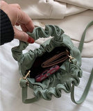 PB97 Sage Green Scrunched Handle Purse - Iris Fashion Jewelry