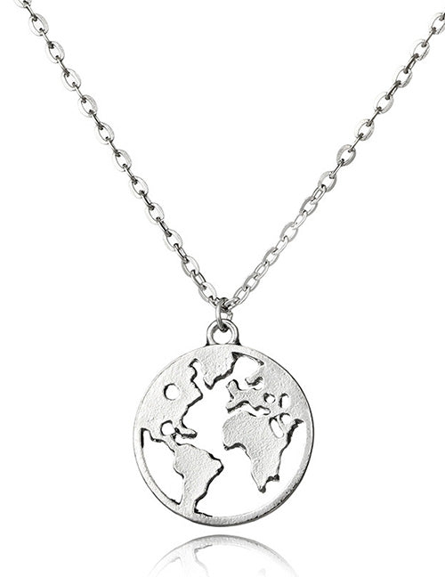 N794 Silver Earth Necklace With FREE Earrings - Iris Fashion Jewelry