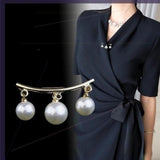 F07 Silver Triple Pearl Fashion Pin - Iris Fashion Jewelry