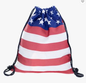 G48 American Flag Drawstring Bag - Iris Fashion Jewelry