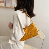 PB64 Yellow Crocodile Design Purse - Iris Fashion Jewelry