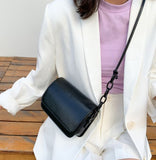 PB82 Black Chain Accent Shoulder Bag - Iris Fashion Jewelry