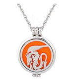 N413 Silver Dragon Essential Oil Necklace with FREE Earrings PLUS 5 Different Color Pads - Iris Fashion Jewelry