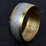 R430 Gold Silver Textured Band Ring - Iris Fashion Jewelry