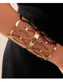 B1142 Gold Long Cuff Bracelet - Iris Fashion Jewelry