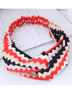H52 Red & Black Zig Zag Pattern Hairband - Iris Fashion Jewelry