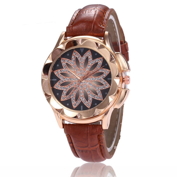 W473 Brown Stardust Collection Quartz Watch - Iris Fashion Jewelry
