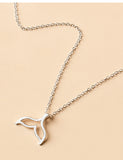 N1213 Silver Mermaid Tail Necklace with FREE Earrings - Iris Fashion Jewelry