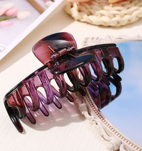 H33 Large Purple Hair Clip - Iris Fashion Jewelry