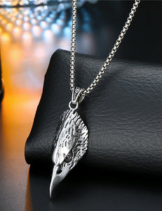 N1589 Silver Eagle Head Necklace with FREE EARRINGS - Iris Fashion Jewelry