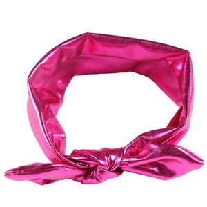 H333 Metallic Hot Pink Rabbit Ears Head Band - Iris Fashion Jewelry