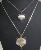 N1578 Silver Moonstone Fox Necklace with FREE Earrings - Iris Fashion Jewelry
