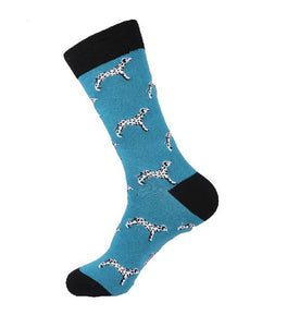 SF121 Teal Dalmatian Dog Socks - Iris Fashion Jewelry