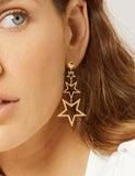 E892 Gold Cutout Star Earrings - Iris Fashion Jewelry