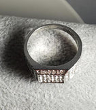 R344 Silver Multi Rhinestones Ring - Iris Fashion Jewelry