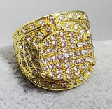 R732 Gold Multi Rhinestone Ring - Iris Fashion Jewelry