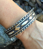 AZ1006 Silver Geometric Design Bracelet