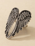 R495 Silver Angel Wings Ring - Iris Fashion Jewelry